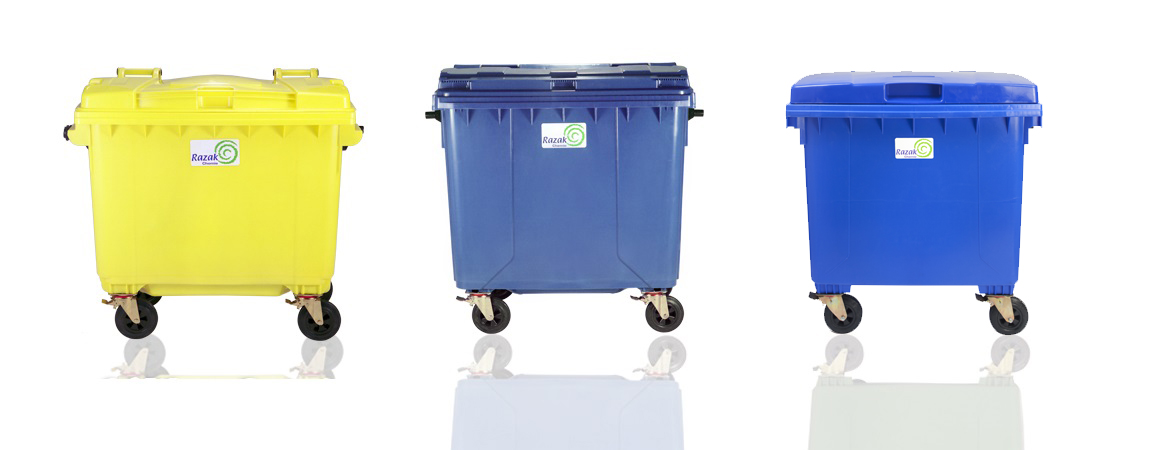 سطل زباله یا مخزن زباله 1100 لیتری
